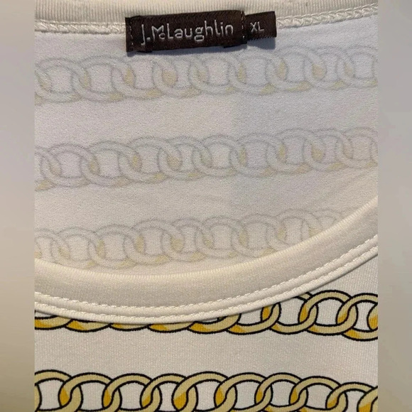 J McLaughlin Signature Catalina Cloth 3/4 Sleeve Crewneck T-shirt EUC Women's XL - Picture 4 of 10